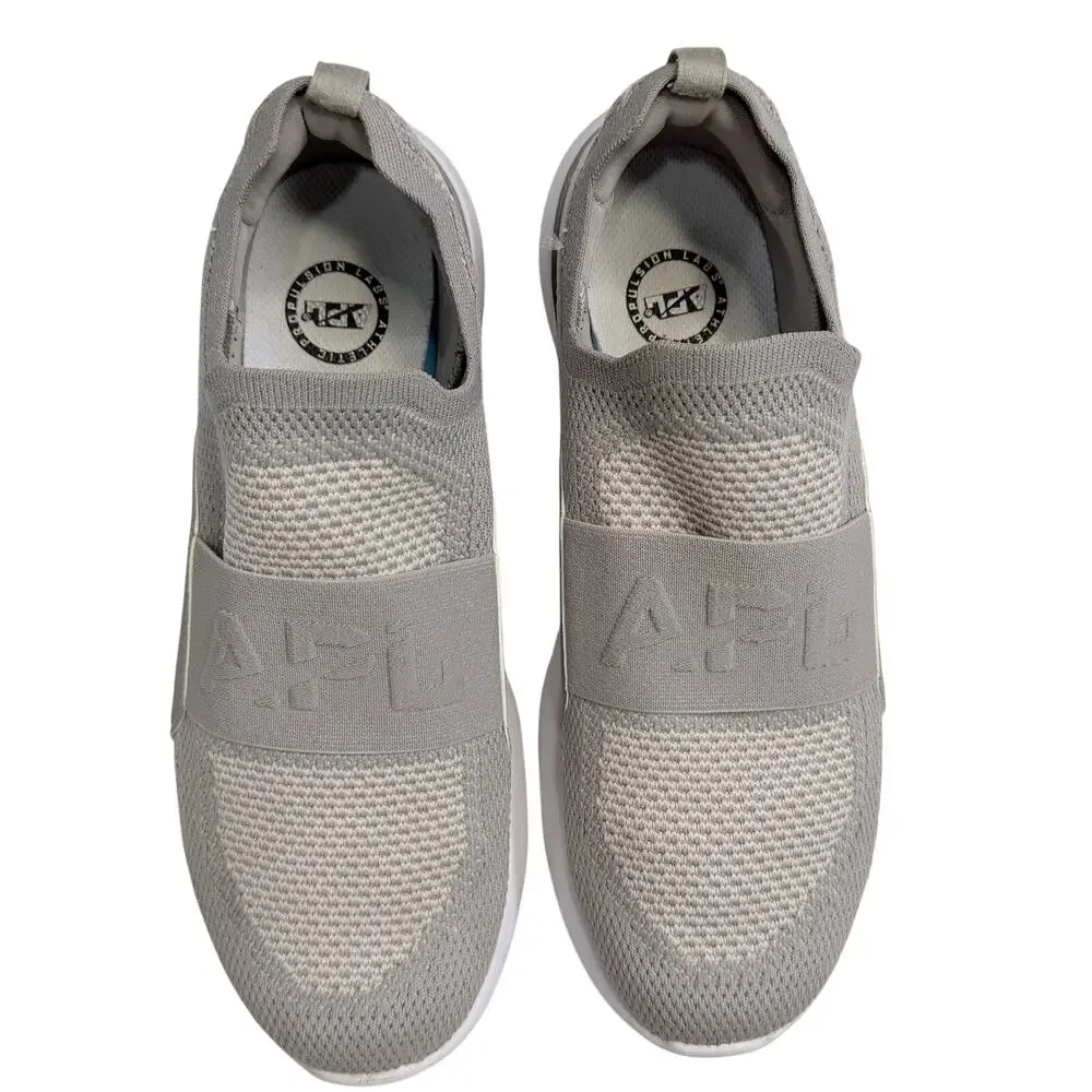 APL TechLoom Bliss Slip On Sneakers Women’s 9 Grey White Knit Athleisure